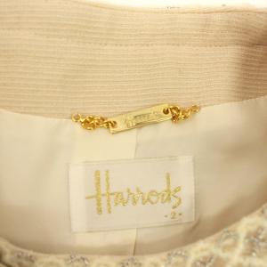 Harrods ノーカラー コート ウール 2 ベージュ