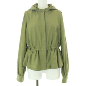 20SS コットンペプラムジャケット パーカー ジップアップ ギャザー 38 M カーキ