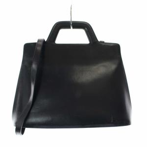 Salvatore Ferragamo ガンチーニレザーハンドバッグ ネイビー