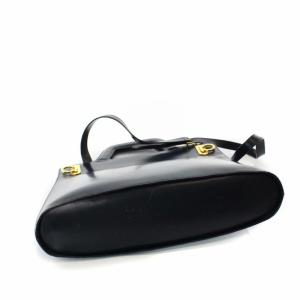 Salvatore Ferragamo ガンチーニレザーハンドバッグ ネイビー