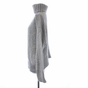 GALERIE VIE 19AW ファインウール ハイネックプルオーバー 長袖 ニット セーター オーバーサイズ S グレー