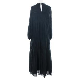 CASA FLINE ロングマキシワンピース F ブラック