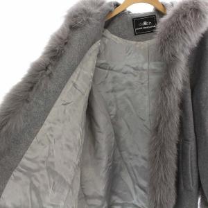 GRACE CONTINENTAL フォックスファーショートコート 36 グレー