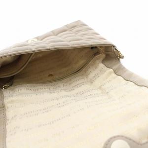 kate spade new york ショルダーバッグ ポシェット キルティング チェーン レザー グレージュ