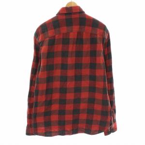 RRL ラルフローレン バッファローチェック シャツ コットン 長袖 S レッド ブラック