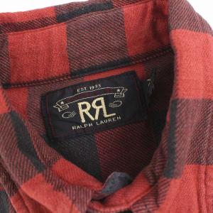 RRL ラルフローレン バッファローチェック シャツ コットン 長袖 S レッド ブラック