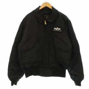 ALPHA INDUSTRIES CWU-45/P フライトジャケット 中綿 ナイロン 裏地キルティング L ブラック