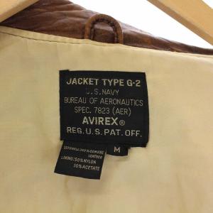 AVIREX G-2 レザージャケット ジップアップ M ブラウン