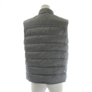 PRADA ダウンベスト ハイネック キルティング 三角プレート ナイロン 42 グレー