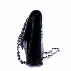 CHANEL フレンチリビエラ ココマーク 2WAY レザー メッシュ チェーン 17番代 ブラック 