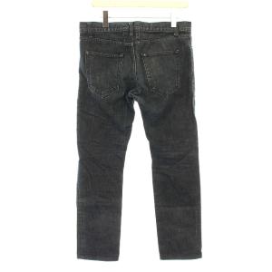 SAINT LAURENT PARIS デニムパンツ D01 M/SL-LW ヴィンテージ加工 ボタンフライ ブラック