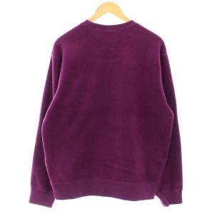 Supreme 18AW Polartec Small Box Crewneck M パープル
