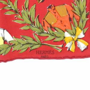 HERMES CHANTILLY カレ40 シルクスカーフ レッド