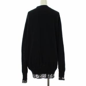 sacai フェイクレヤードレオパードニットカーディガン 4 ブラック