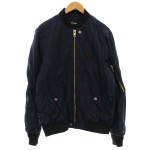 ブルゾン ジャケット ナイロン 裏地キルティング M ネイビー
