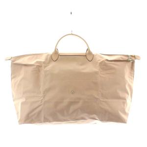 Longchamp ルプリアージュクラブ ロゴナイロントートバッグ ピンクベージュ