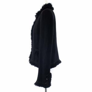 CHANEL 03C ヴィンテージ ノーカラージャケット フランス製 S ブラック P20474V11997