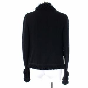 CHANEL 03C ヴィンテージ ノーカラージャケット フランス製 S ブラック P20474V11997