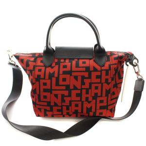 Longchamp プリアージュ トートバッグ ショルダーバッグ 2WAY 総柄 レッド L1512412C09