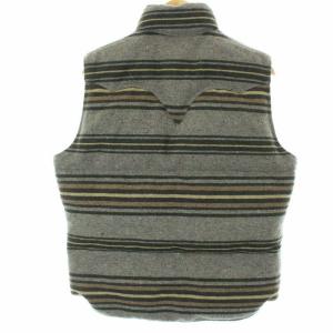 RRL ラルフローレン ボーダーダウンベスト M グレー