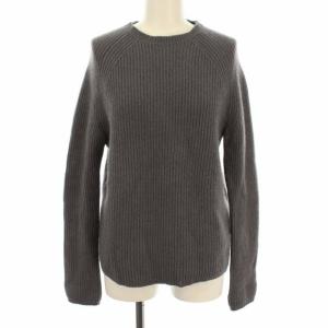 ニット セーター カシミヤ混 クルーネック 長袖 1 グレー