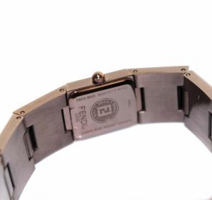 FENDI ペンタゴン バングルウォッチ スクエア クォーツ ブラウン 4260L