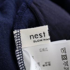 nest Robe ウール混ダブルフェイスパンツ コットン 日本製 F ネイビー 01204-1058