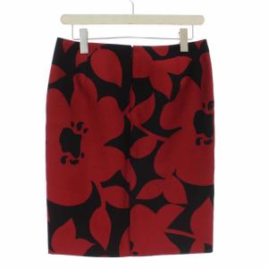 ADORE 花柄プリントタイトスカート 38 レッド