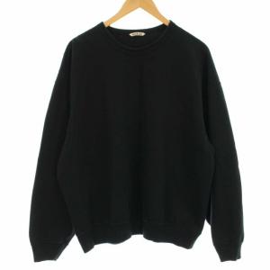 AURALEE 20SS SUPER SOFT SWEAT BIG P/O スウェット 長袖 1 S ブラック