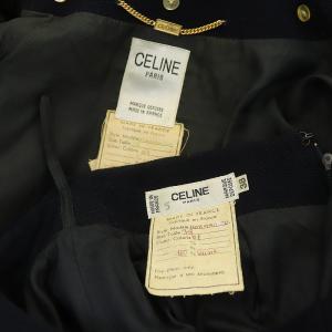 CELINE ヴィンテージスーツセットアップ 38 ネイビー
