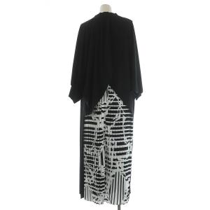 ADORE 21SS モノトーンジオメトリックプリントワンピース 38 ブラック