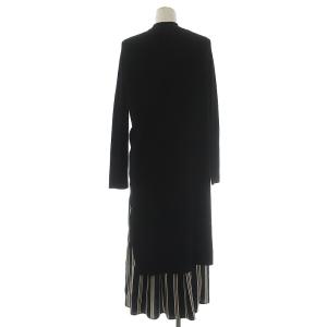 ADORE 21AW クリアストレッチレイヤードワンピース リブニット 38 ブラック ホワイト ベージュ