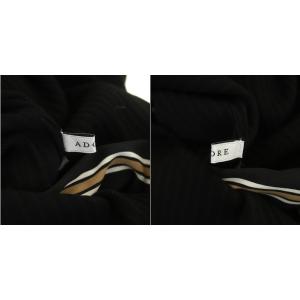 ADORE 21AW クリアストレッチレイヤードワンピース リブニット 38 ブラック ホワイト ベージュ