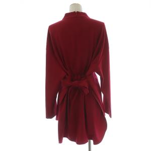 ADORE 20AW ウールスムースカットソー 長袖 ハイネック 長袖 バックリボン 38 M レッド
