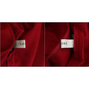 ADORE 20AW ウールスムースカットソー 長袖 ハイネック 長袖 バックリボン 38 M レッド