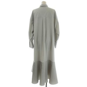 ADORE 21SS ポリエステルパラシュートクロスワンピース プリーツ 38 グレー