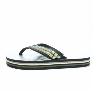 SAINT LAURENT PARIS 16SS スタッズデザインパームツリービーチサンダル 
 25cm 黒