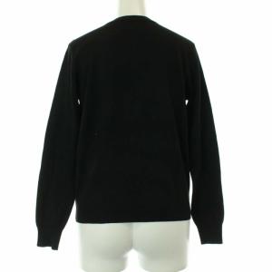 Chesty ツイード切替 カーディガン ニット 長袖 ビジュー フェイクパール タグ付き ウール混 F ブラック