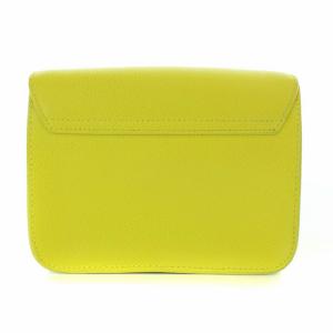 FURLA metropolis ショルダーバッグ ミニバッグ チェーン キーホルダー レザー イエローグリーン