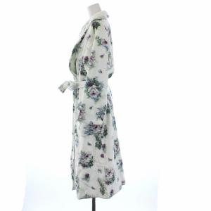 Christian Dior ヴィンテージ ガウン ルームウェア 花柄 M ホワイト