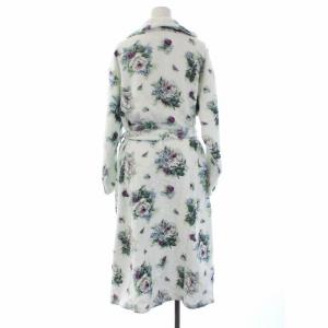 Christian Dior ヴィンテージ ガウン ルームウェア 花柄 M ホワイト
