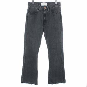 KURO 21SS デニムパンツ ジップフライ ダメージ加工 W27 S ブラック