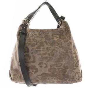 FURLA ショルダーバッグ ハンドバッグ 2way レオパード柄 ロゴ べージュ ブラウン