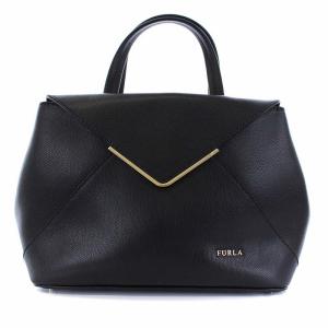 FURLA ハンドバッグ トートバッグ レザー ロゴ ブラック