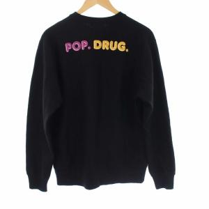 HYSTERIC GLAMOUR FRANK KOZIK 長袖 ニット セーター クルーネック プリント L ブラック