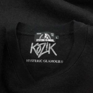 HYSTERIC GLAMOUR FRANK KOZIK 長袖 ニット セーター クルーネック プリント L ブラック