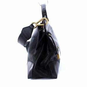 FURLA ワンハンドルレザーショルダーバッグ ブラック