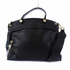FURLA ワンハンドルレザーショルダーバッグ ブラック