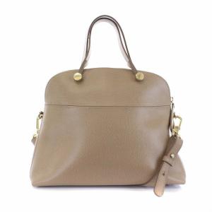 FURLA パイパー レザーハンドバッグ グレージュ