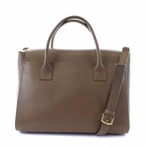 FURLA サッチェル メトロポリス 2way ハンドバッグ ショルダーバッグ レザー グレージュ